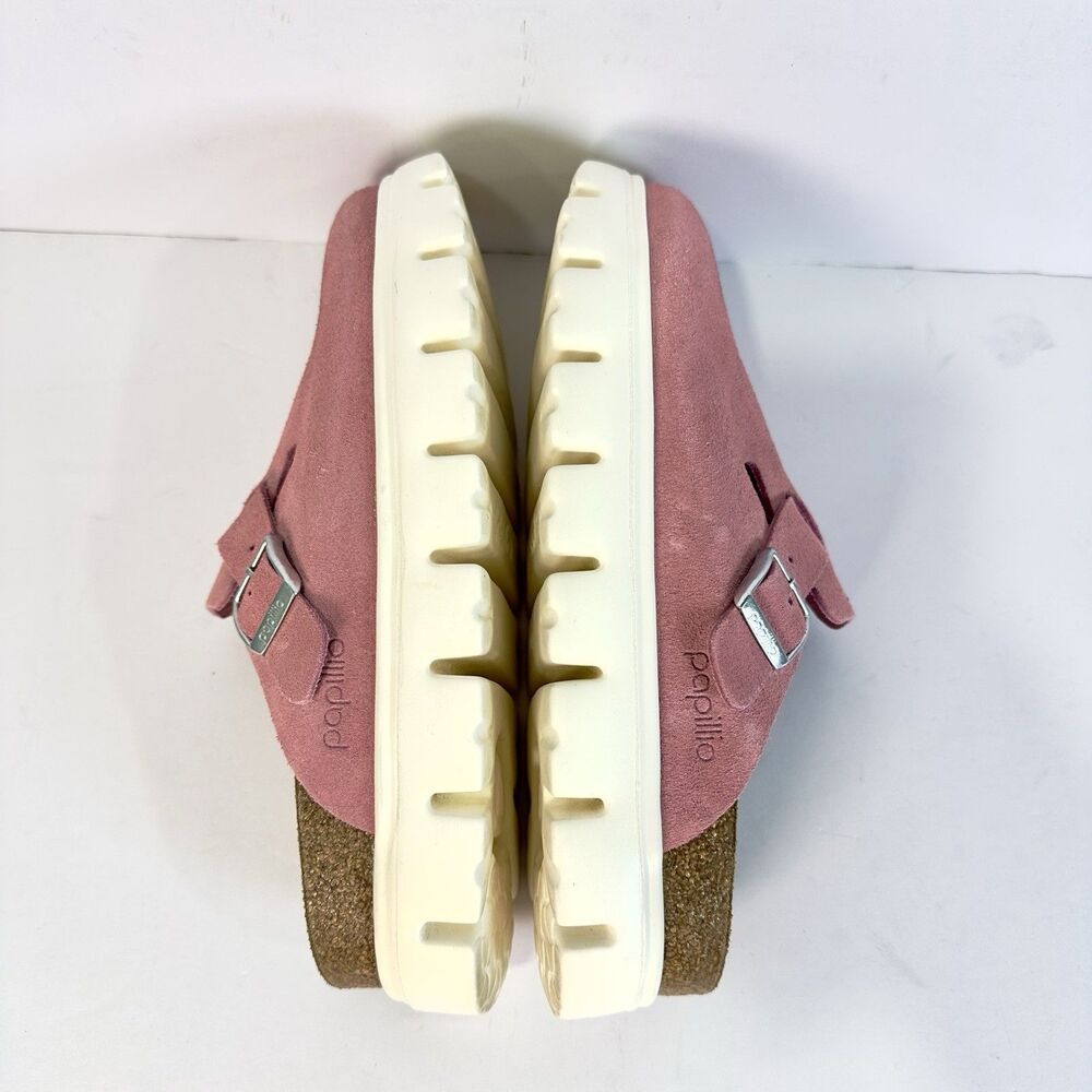 Papillio Birkenstock Boston Clogs Pink Suede Flex Platform EU 40 US 9 W Women - Picture 4 of 9